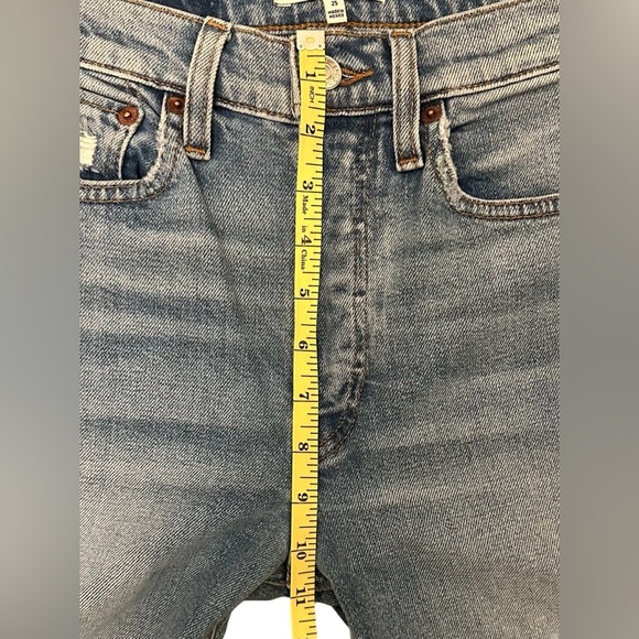 NEW! Re/Done Jeans 90’s High Rise Ankle Crop Denim Maliblue Size 25 $225 MSRP - Picture 9 of 11